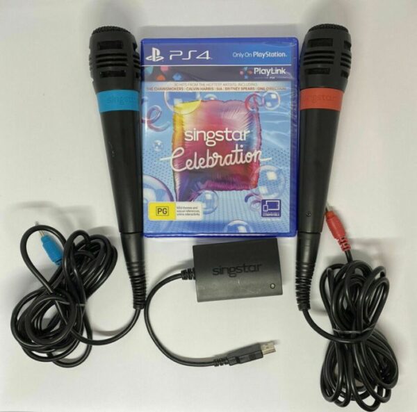 Оригинални SingStar Mикрофони + SingStar: Celebration за ПС4 / PS4