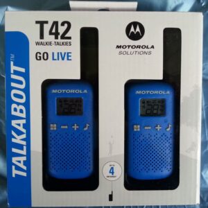 Комплект 2 броя Уоки Токи # MOTOROLA TALKABOUT T42 – RED / BLUE