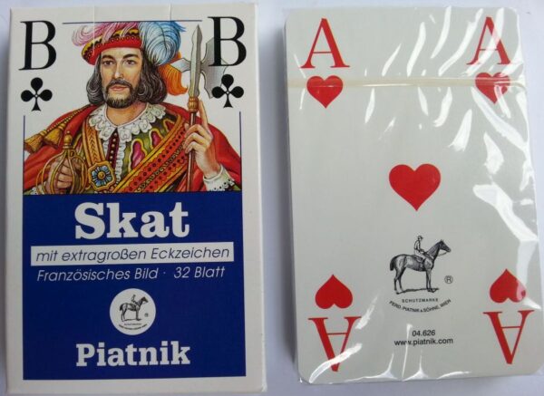 Юбилейни карти за игра Piatnik® # Германска серия: Club Skat 32 - Big Index No.1803