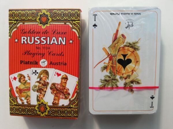 Юбилейни карти за игра Piatnik® # Руска серия: Golden Deluxe Russian No.1134