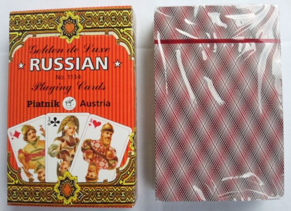 Юбилейни карти за игра Piatnik® # Руска серия: Golden Deluxe Russian No.1134 - Image 2