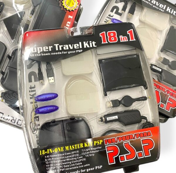 Комплект Аксесоари # Super Travel Kit 18 в 1 за ПСП ФАТ 1000x серията конзоли