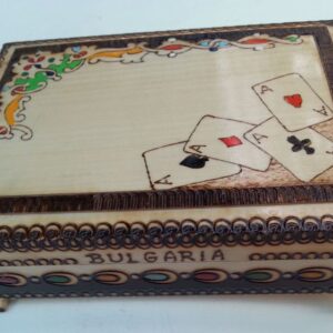 Кутия за съхранение на карти за игра – BG & Пирография