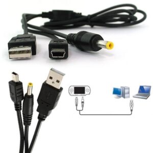 Зарядно & 2 в 1 USB Кабел за ПСП • PSP