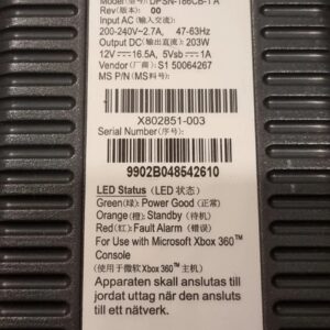 Захранващ адаптeр за ток & 203 W за XBOX 360 # Фат серията конзоли