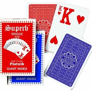 Оригинални Карти за Игра Piatnik # Superb Bridge Size & Giant Index